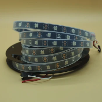 

DC5V WS2812B ws2812 RGB individually addressable Smart led pixel strip light Black/White PCB 30 60 leds/m WS2812 IC tape lamp st