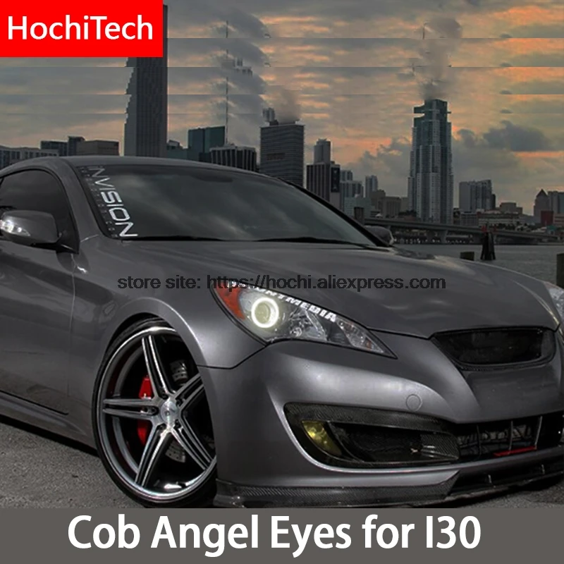 Для Hyundai Genesis купе 2010 2011 2012 2013 2014 COB Светодиодный дневной светильник Белый Halo Cob Led