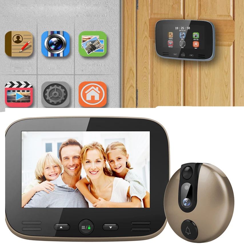 4.3" LCD Color Screen Doorbell Viewer Digital Door Peephole Viewer