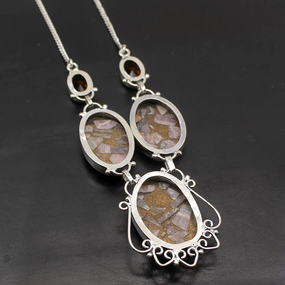 Нежный натуральный Родохрозит HoneyTopaz 925 пробы серебряный кулон Цепочки и ожерелья Для женщин ювелирные изделия 19 дюймов H45
