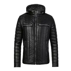 2018 Новая модная мужская зимняя куртка с капюшоном теплая шерстяная подкладка Мужская куртка и пальто ветрозащитные мужские парки Casaco