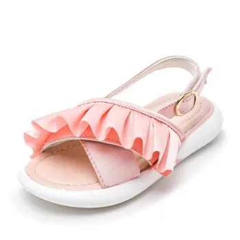 

Xinfstreet Kids Sandals For Girls Princess Chilidren Beach Girls Sandals Size 26-36 Solid Breathable Girls Summer Shoes