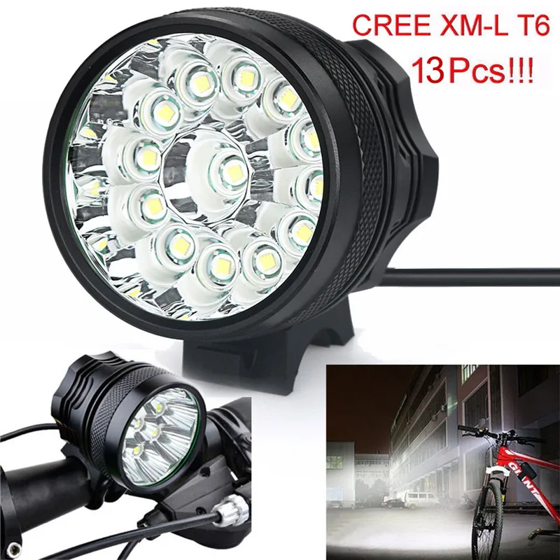 Brightness 40000LM 11X T6 LED Head Torch Front Bicycle Bike Light 18650 Battery