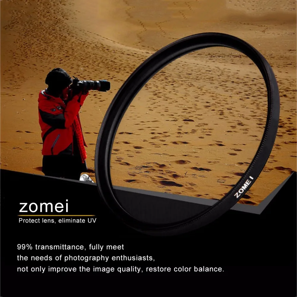 Zomei 40.5/49/52/55/58/62/67/72/77/82mm Standard Frame Camera Uv Filter Lens Protecting Filter For Canon For Nikon For Sony