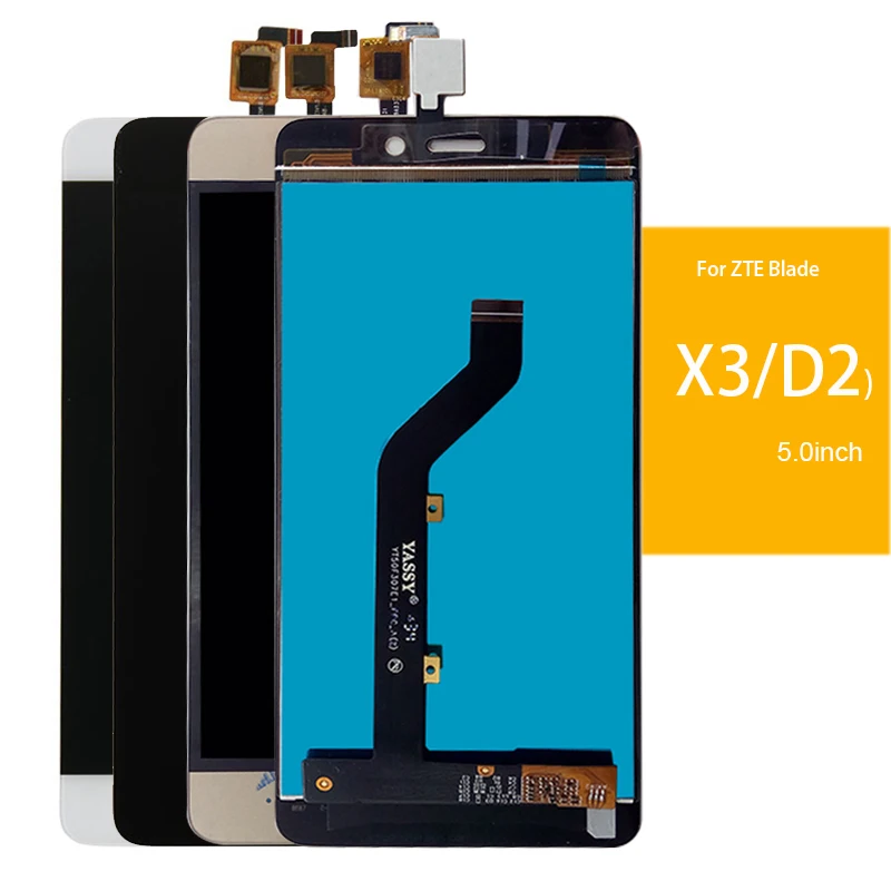 

SZMUGUA 1280x720 5.0'' LCD For ZTE Blade X3 D2 T620 A452 LCD Display Touch Screen Digitizer Panel Replacement Part Assembly