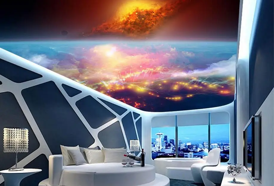 custom 3d modern wallpaper ceiling murals Galactic Star Nebula 3d wallpaper for ceiling living room wallpaper