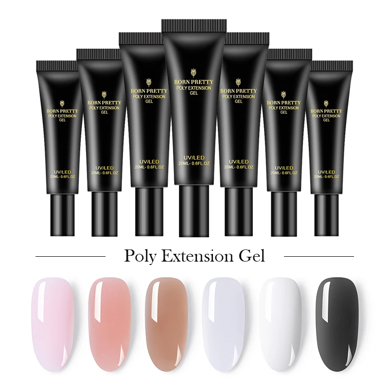 

BORN PRETTY 20ml Quick Building Poly Nail Gel Extension Crystal Builder Nail Gel Polish Varnish Nail Extension UV Gel LED