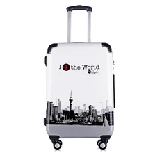 Hohe Qualität 20”Women gepäck reisetasche trolley Mädchen Rollen-gepäck ABS trolley Reisetasche Internat fall Gepäck fall
