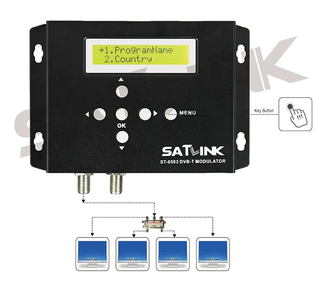 Satlink ST-6503 DVB-T модулятор Route DVB-T модулятор AV маршрутизатор DM модулятор DVB-T AV HD цифровой модулятор rf