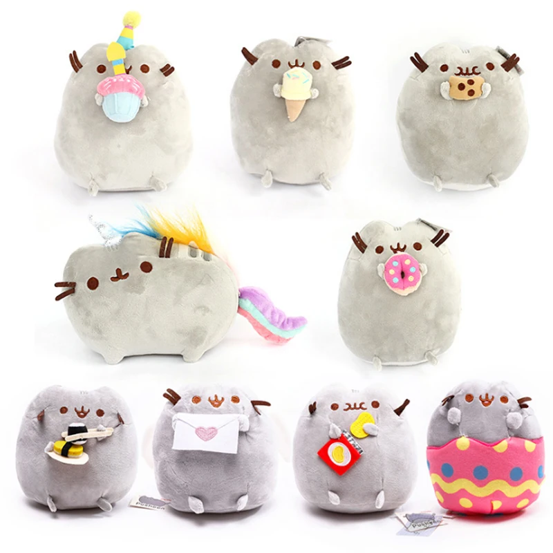 

15cm Sushi Cat Plush Toy Donut Cat Biscuit Ice Cream Rainbow Cake Style Plush Soft Stuffed Animal Children's Toys Gift For Kids