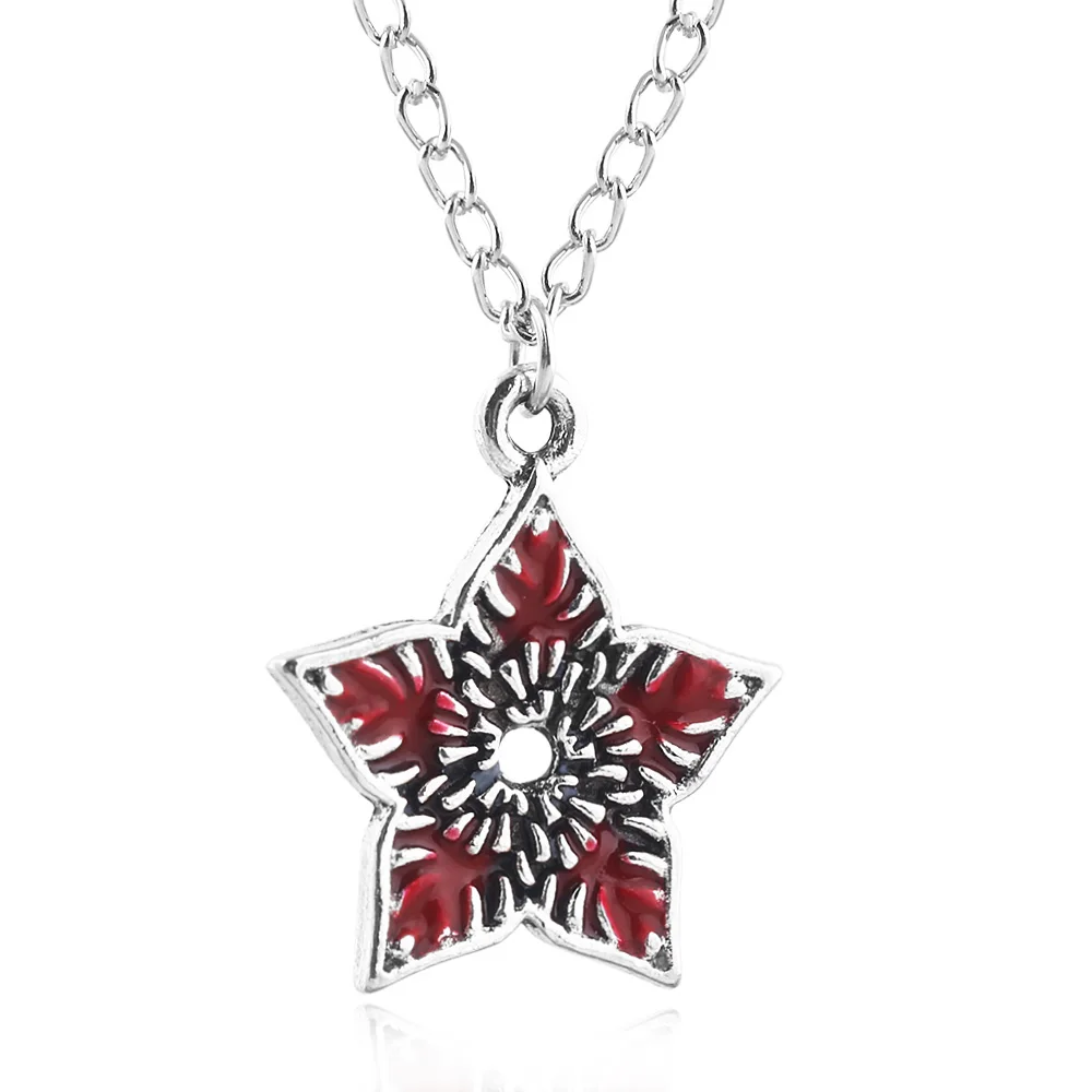 SG странные вещи ожерелья с буквой красный Demogorgon Монстр каннибал цветок Подвески Алфавит стены для мужчин Рождественские украшения подарки - Окраска металла: N588