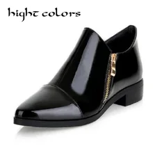 Новинка; Роскошные Модные Туфли-оксфорды на плоской подошве с острым носком в стиле ретро; цвет бордовый, черный; женские туфли-оксфорды на низком каблуке; размеры 34-43