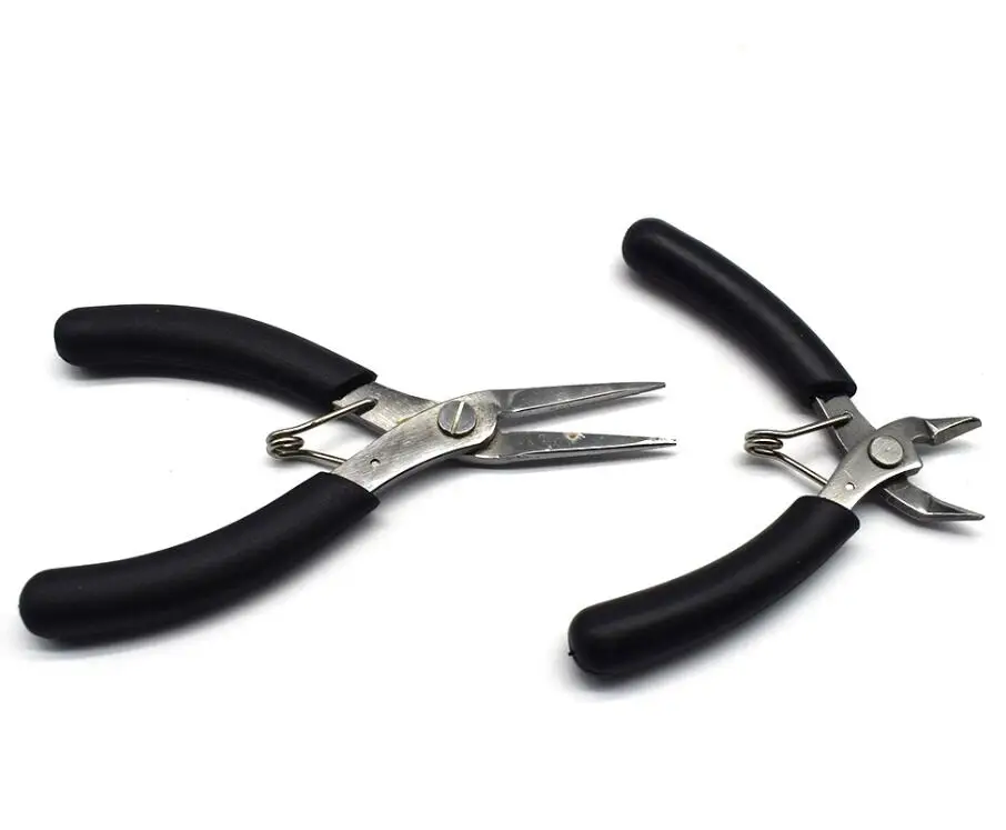Черные плоскогубцы ножницы для обрезки цепей Инструменты для ремонта ювелирных изделий поделки из бисера инструменты и оборудование 130 мм и 125 мм - Цвет: GH233AB