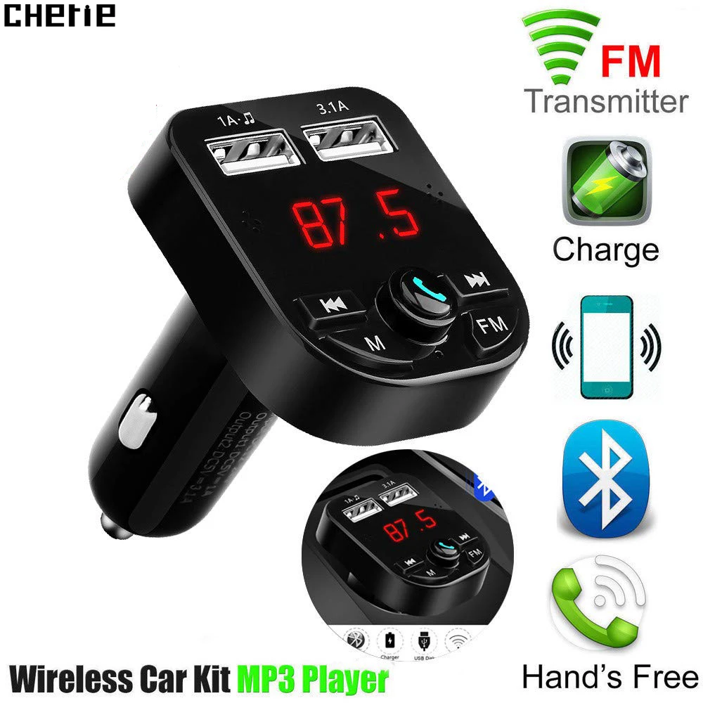 Автомобильное зарядное устройство USB и FM трансмиттер 3 1 А|Зарядные устройства| |