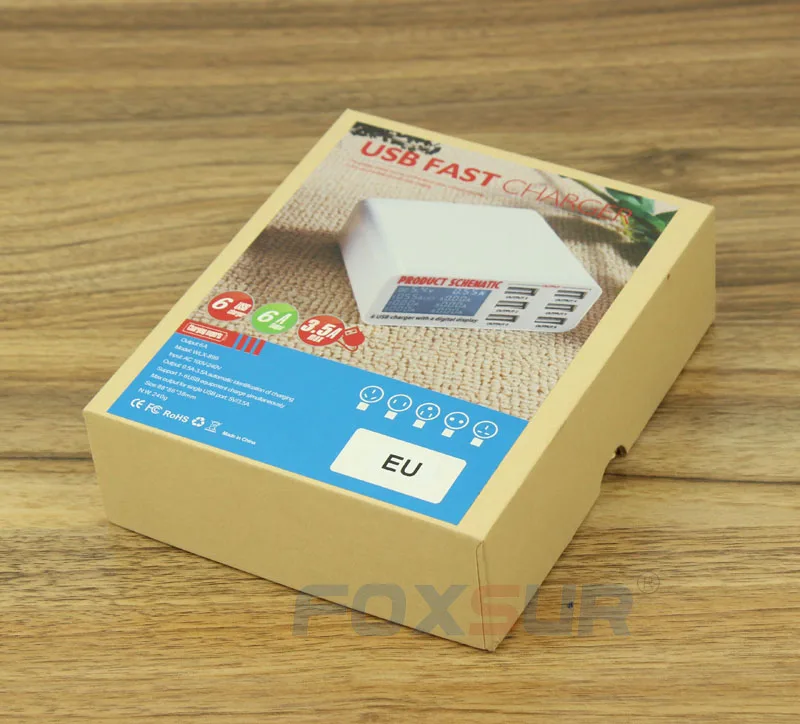 Зарядное устройство с 6 USB портами и ЖК дисплеем А|wall quick charge|multi usb charging stationcharger multi