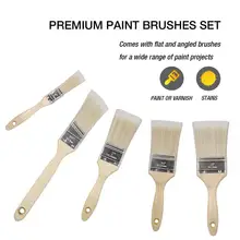 Набор кистей для рисования Tavolozza Professional 5 шт. с нитями SRT и ручками из натуральной березы для масла, акрила и акварели