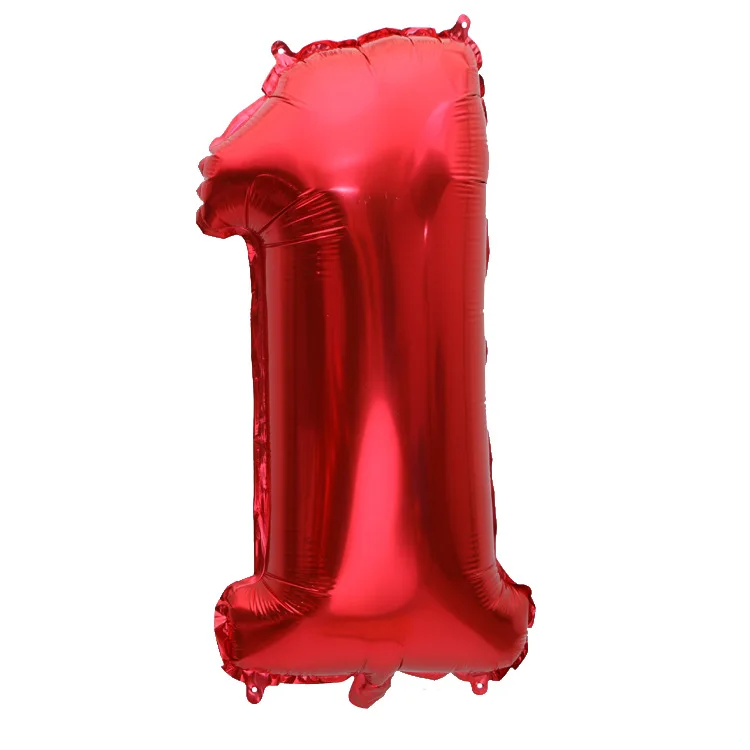 3" номер 1 фольгированные шары для душа ребенка розовый Золотой Серебряный Розовый Черный цифра Гелиевый шар 1 день Рождения Вечеринка Микки Декор поставки - Цвет: Red 1