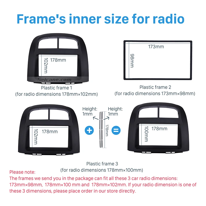 Seicane 2 Din Автомобильная радиорамка панель комплект для 2011 PROTON MYVI/Daihatsu Sirion/TOYOTA PASSO установка приборная панель отделка без зазора