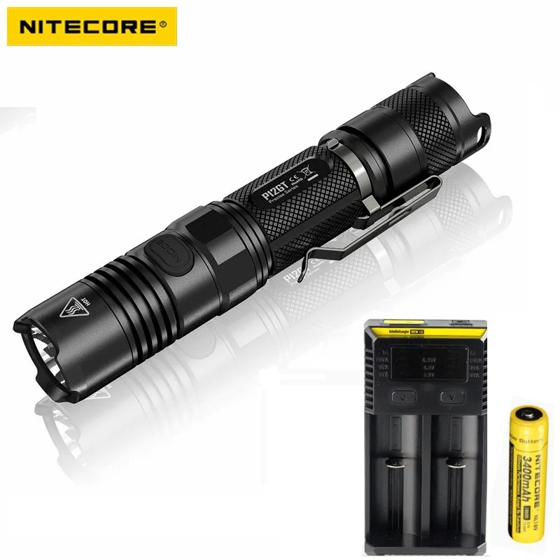 NITECORE P12GT CREE XP L HI V3 1000LM светодиодный фонарик 320 м фонарь + Новый I2 Зарядное
