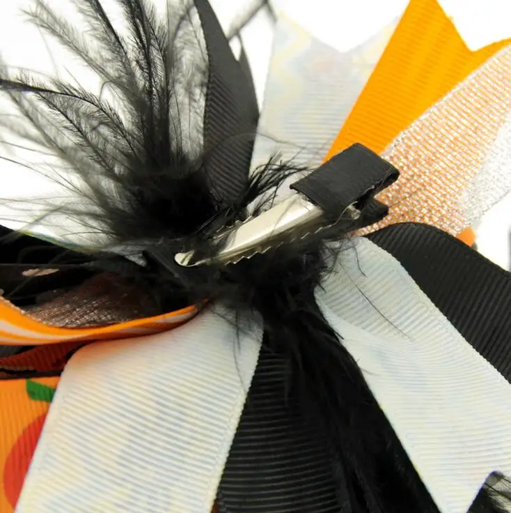halloween marabou headband4