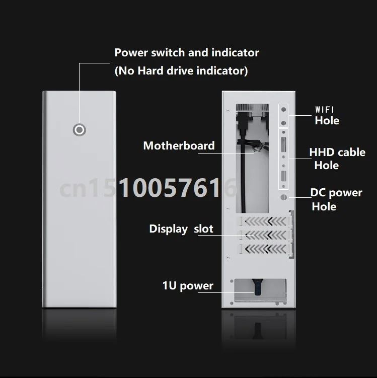 Алюминиевый Чехол для компьютера и блок питания 1U FSP250 ITX HTPC настольный корпус M1