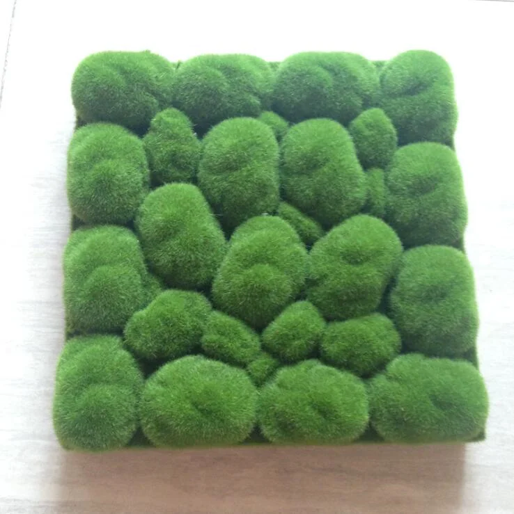 

2Pcs 30x30cm Stone shape Moss Grass Mat Green Artificial Lawns Turf Carpets Fake Sod Moss for Wedding wall DIY Decoration