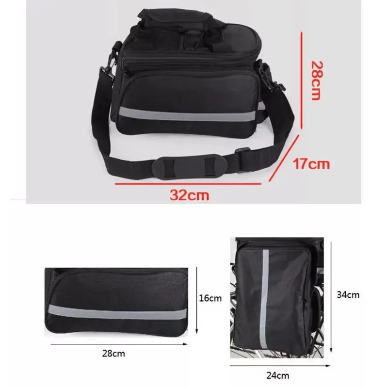 Bicycle Saddle Bag Waterproof MTB Road Bike Rear Bags Rear Seat Bag with Rain Cover Bike Tail Bag Cycling Equipment Accessories