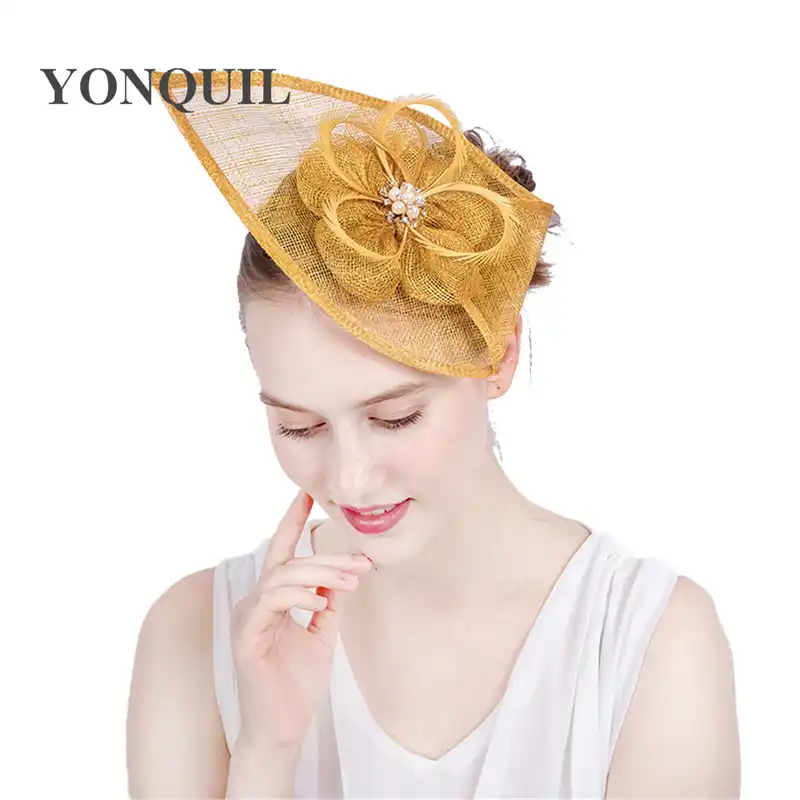 gold occasion hat