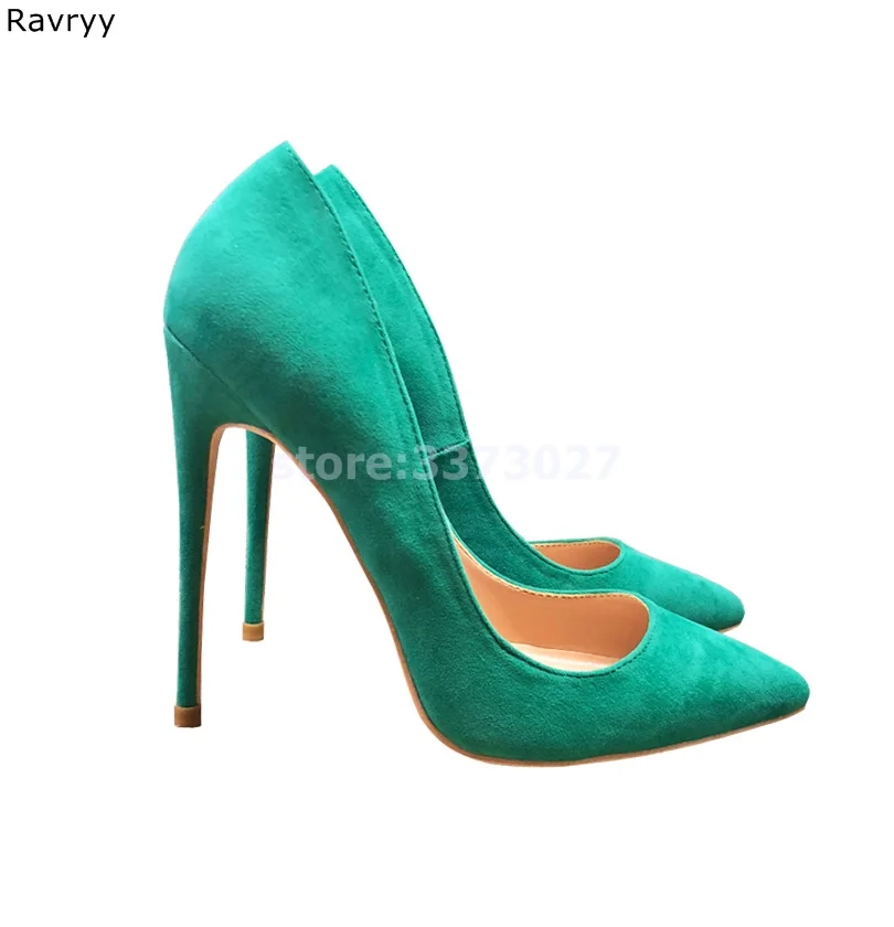 

Suede leather Woman high heel Pointed Toe Sexy Pumps Thin heel female dress shoes stiletto heels OL outfit slip-on party shoes