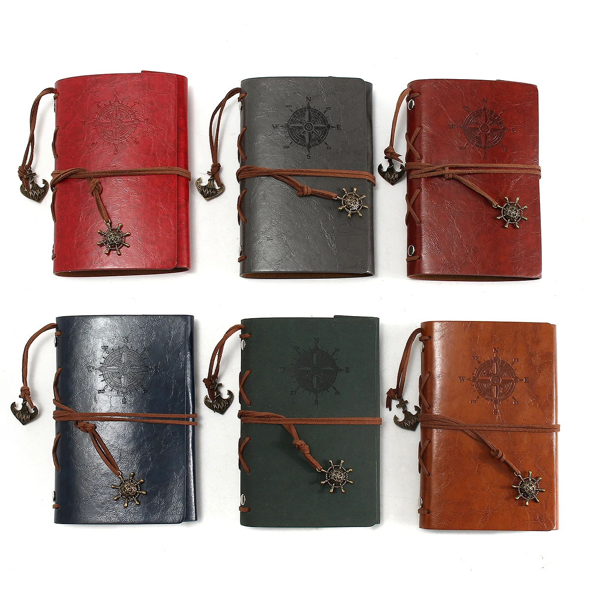 

Retro Design Leather Cover Notebooks Personal Diary Journals Agenda Kraft Paper Sketchbook Handmade Travel Notebook Gift