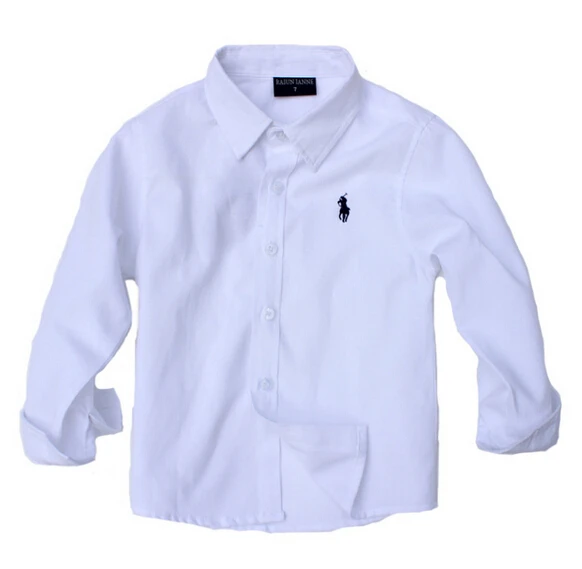 childrens plain white polo shirts