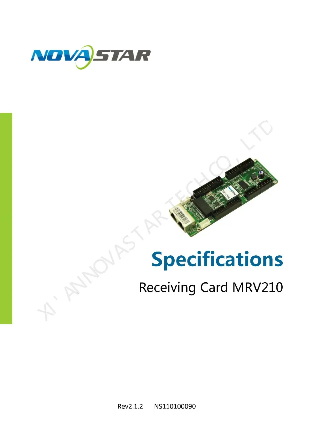 Receiving Card MRV210 Specifications-V2.1.2_00