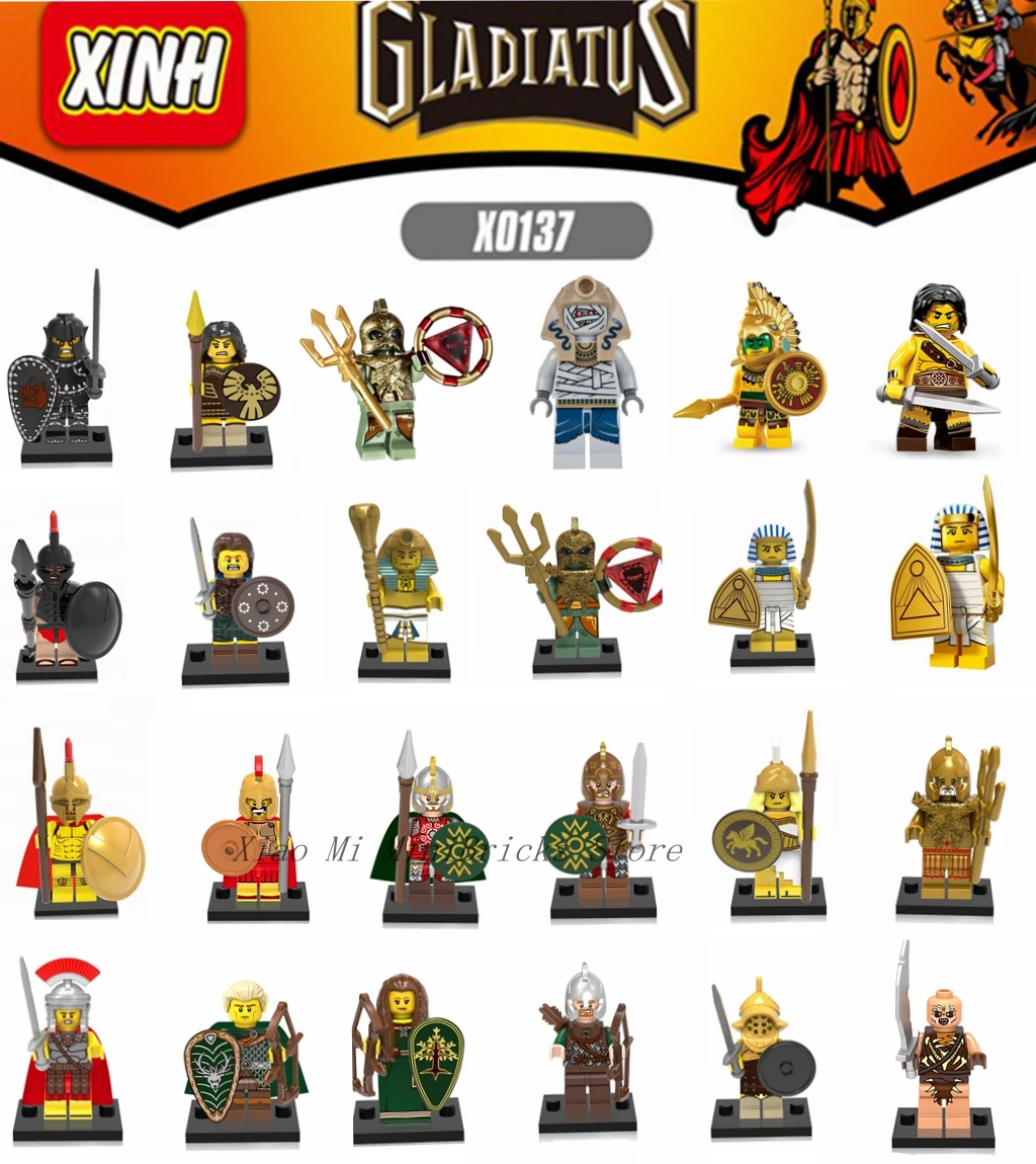 

Single Sale Heroes Of Sparta Blocks Elf Hunter Gladiatus Rome Medieval Knights Super Hero Legoing Building Blocks Figures Toys