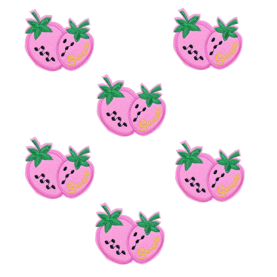 10pcs diy Strawberry patches for clothing applique embroidery fruit ...