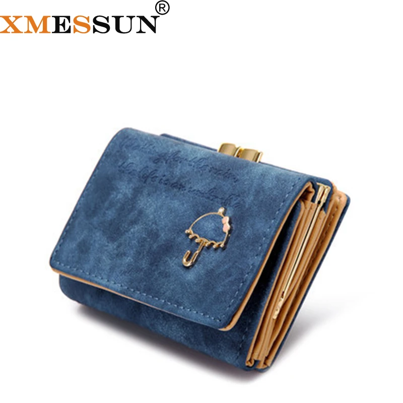 

XMESSUN Brand Design Fashion Women Wallets Cowhide Genuine Leather Wallet Hasp Card Holder Wallets Female Short Coin Purse S82