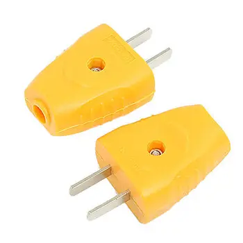 

AC 125V 15A 2 Pin US American Power Cable Connector Electrical Plug Yellow
