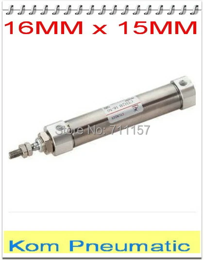 6mm x 15mm Single Action Threaded Pneumatic Air Cylinder 
