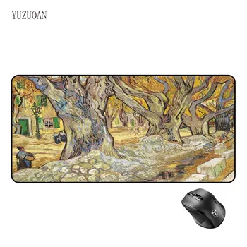 

Yuzuoan Hot oil Paintings Pc Gaming Mouse Pad Mouse Mat Laptop Office Natural Rubber Large Size Keyboard Pad for star vincent
