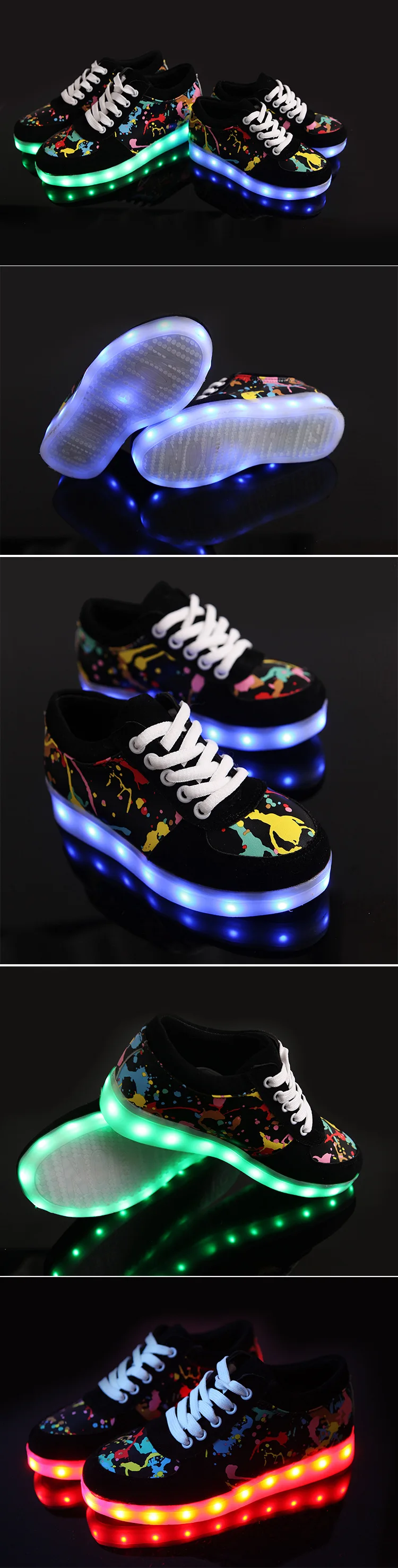slippers for boy KRIATIV USB Charger Children Led Shoes for Boy&Girl Glowing Sneakers Kids Light Up Shoes Led Slippers Casual Luminous Sneakers extra wide children's shoes