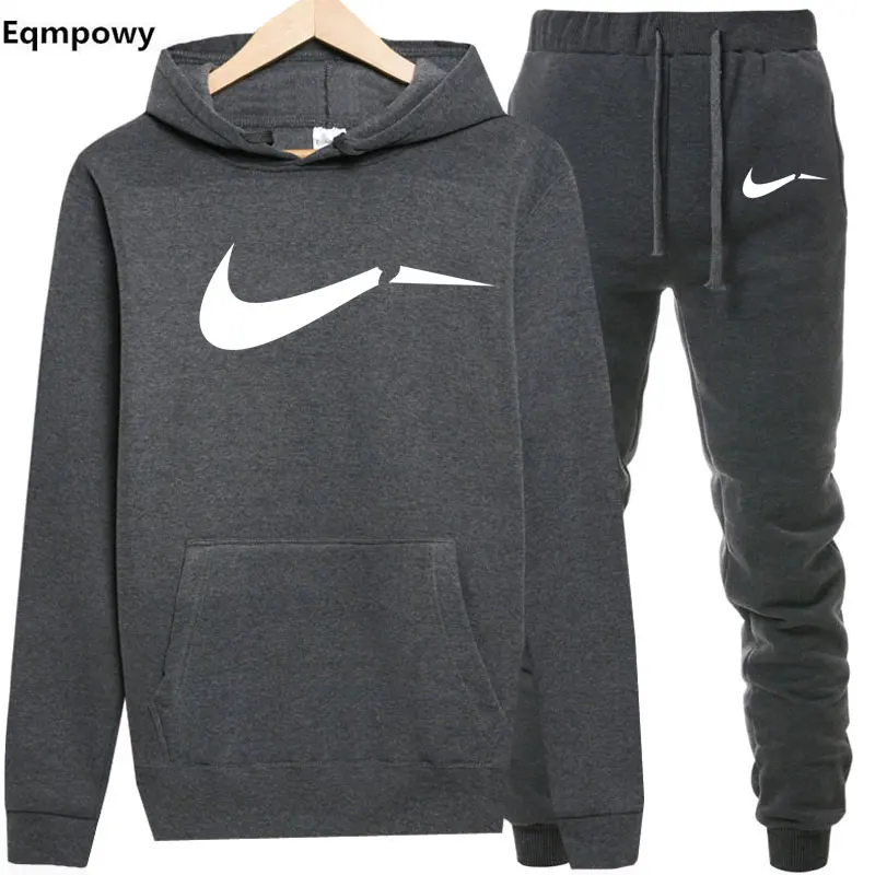 Winter Autumn Hoodie sweater jacket+ joggers sweatpants man printing suits sportwear Tracksuit Fight Color