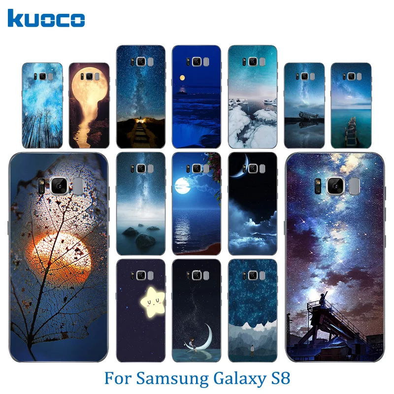 Phoen Case for Samsung Galaxy S8 Clear Soft Silicone Back Cover G9500 G950 G950F Funda Ultra Thin Night Sky Protect Shell |