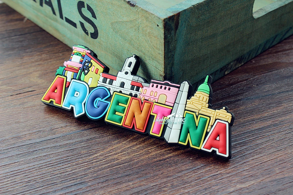Аргентина туристические поездки Сувенир 3D резиновые холодильник буквы магнит на холодильник милый подарок идея