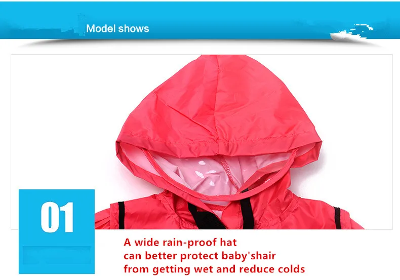 8.Kids Children's Raincoat Rain Coat Poncho Jackets Rainsuit Outdoor Rainwear For Children Girl's Polyester Yellow Red Rain Ponchos