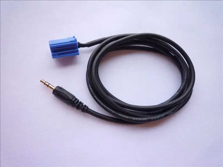 Mini ISO 8pin Aux input lead car radio CD changer Adapter to play