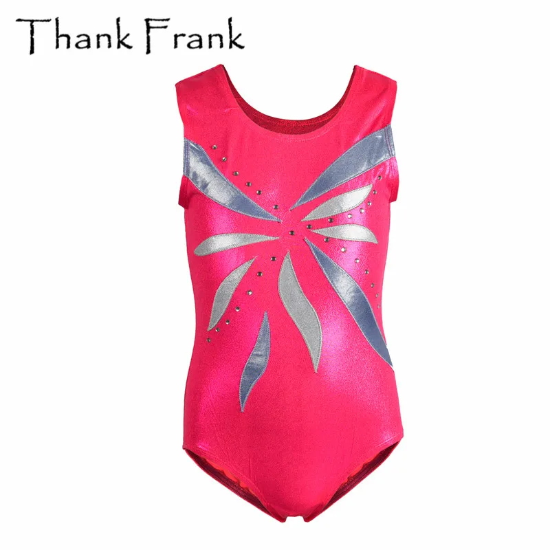 Children Gymnastics Leotard Girls Metallic Pink Tank Ballet Leotards Kids Rhinestone Classical Ballet Dress Dance Costume TF1015 Children Gymnastics Leotard Girls Metallic Pink Tank Ballet Leotards Kids Rhinestone Classical Ballet Dress Dance Costume TF1015