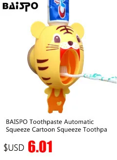 Выдавливание зубной пасты из тюбика диспенсер для детей милый мультфильм Животные дизайн зубная паста зубная щётка держатель Ванная комната бытовой
