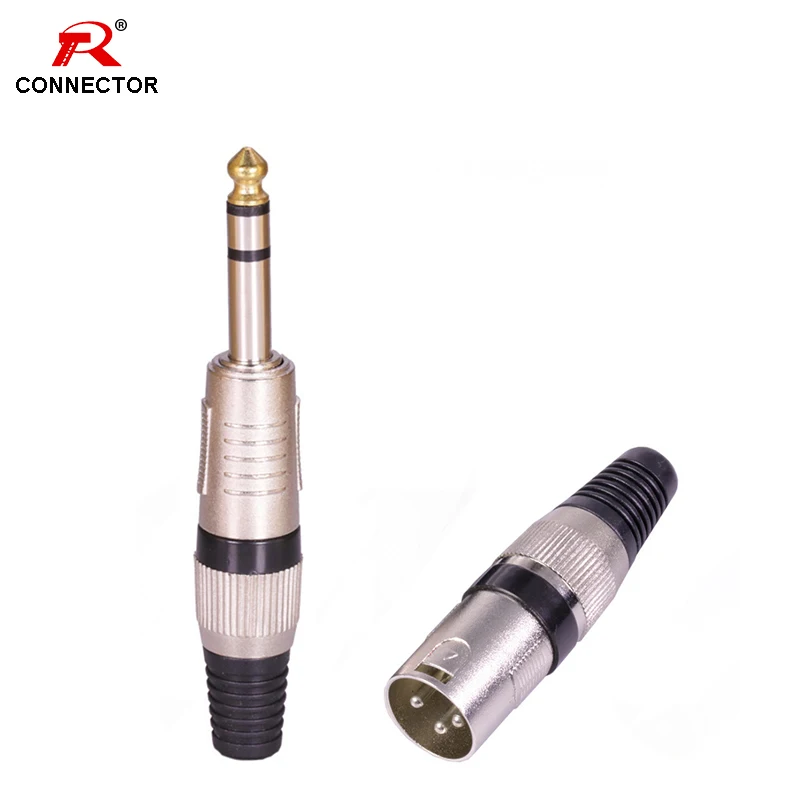 

Stereo 6.35mm jack 1/4" Male Plug + 3pins XLR Male Plug or Female Jack,Gold Plated Head,7colors,Audio Microphone Cable Connector