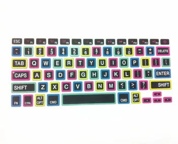 

New Big Character Color Rainbow Keyboard Cover Protector for Macbook 13" Unibody Pro 13" 15" 17" Pro 15 with Retina Display