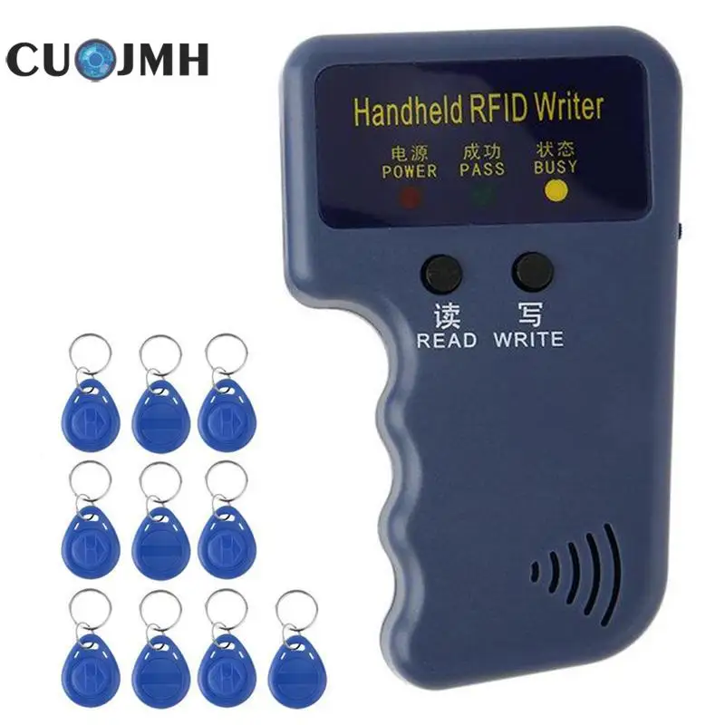 

1 Set Handheld 125khz Rfid Id Card Copier Writer Entrance Guard Machine Entrance Guard Parking Card Key Chain Reader