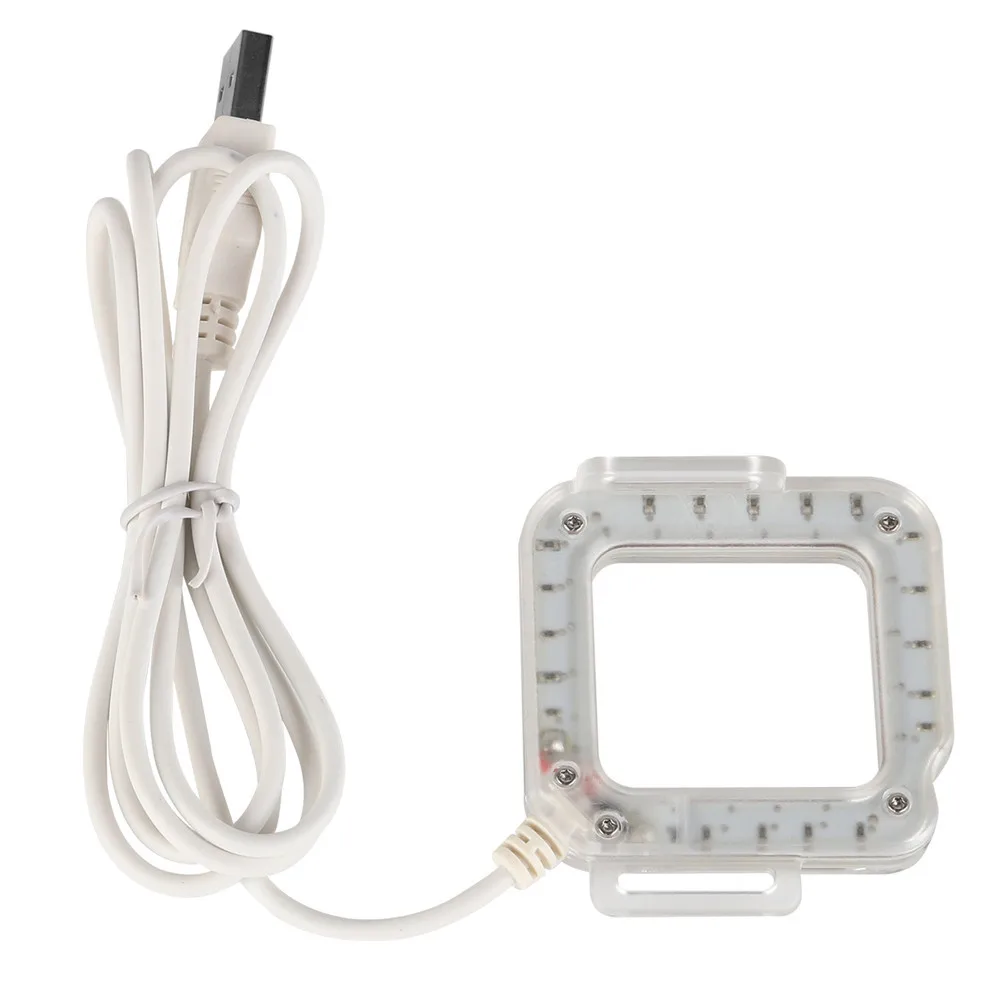 USB 20 светодиодный заполняющий объектив кольцо вспышка светильник корпус Чехол лампа для GoPro Hero 4/3
